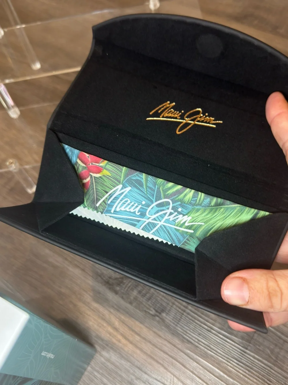 Maui Jim Ho’okipa Rimless Polarized Black Sunglasses